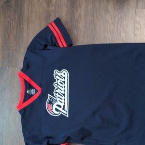 NFL Team Apparel Youth XXL Blue New England Patriots Jersey Tee Shirt